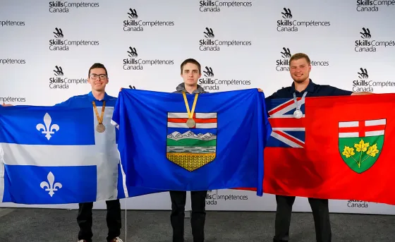 Welding medal winners at 2025 Skills Canada National Championship