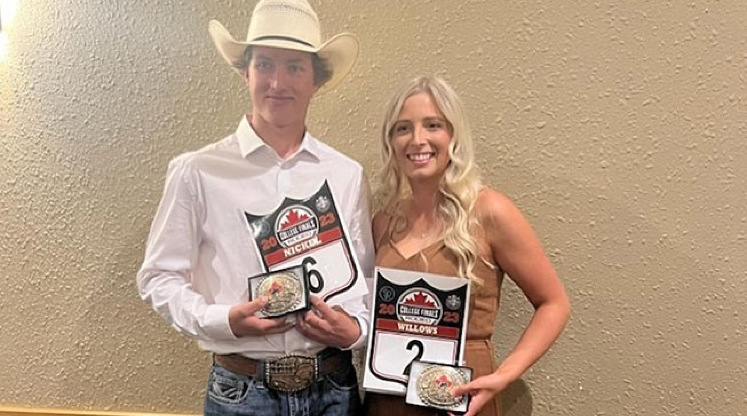 Makayla Willows and Cayden Nickel, RDP Royals Rodeo team