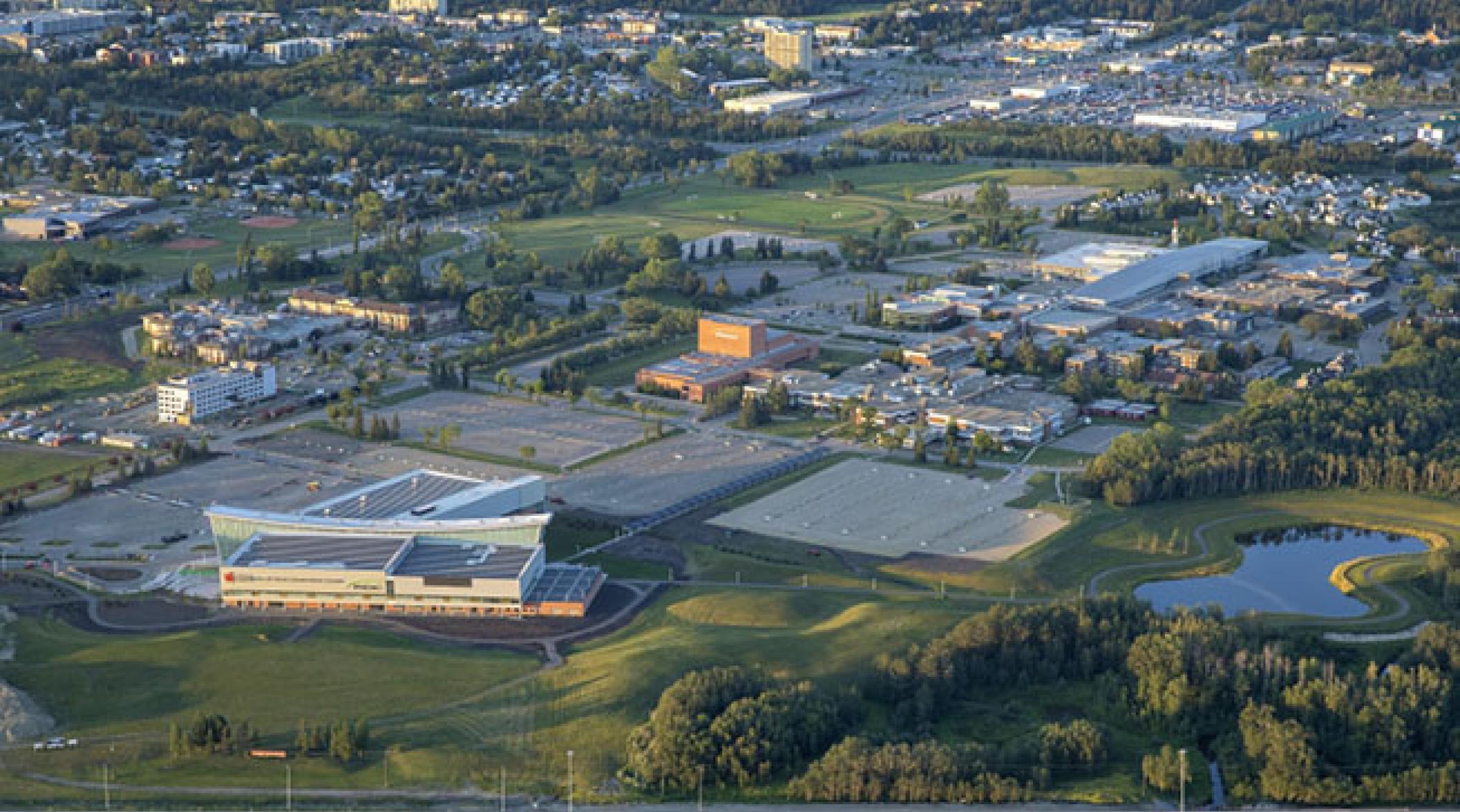 Campus wide aerial shot
