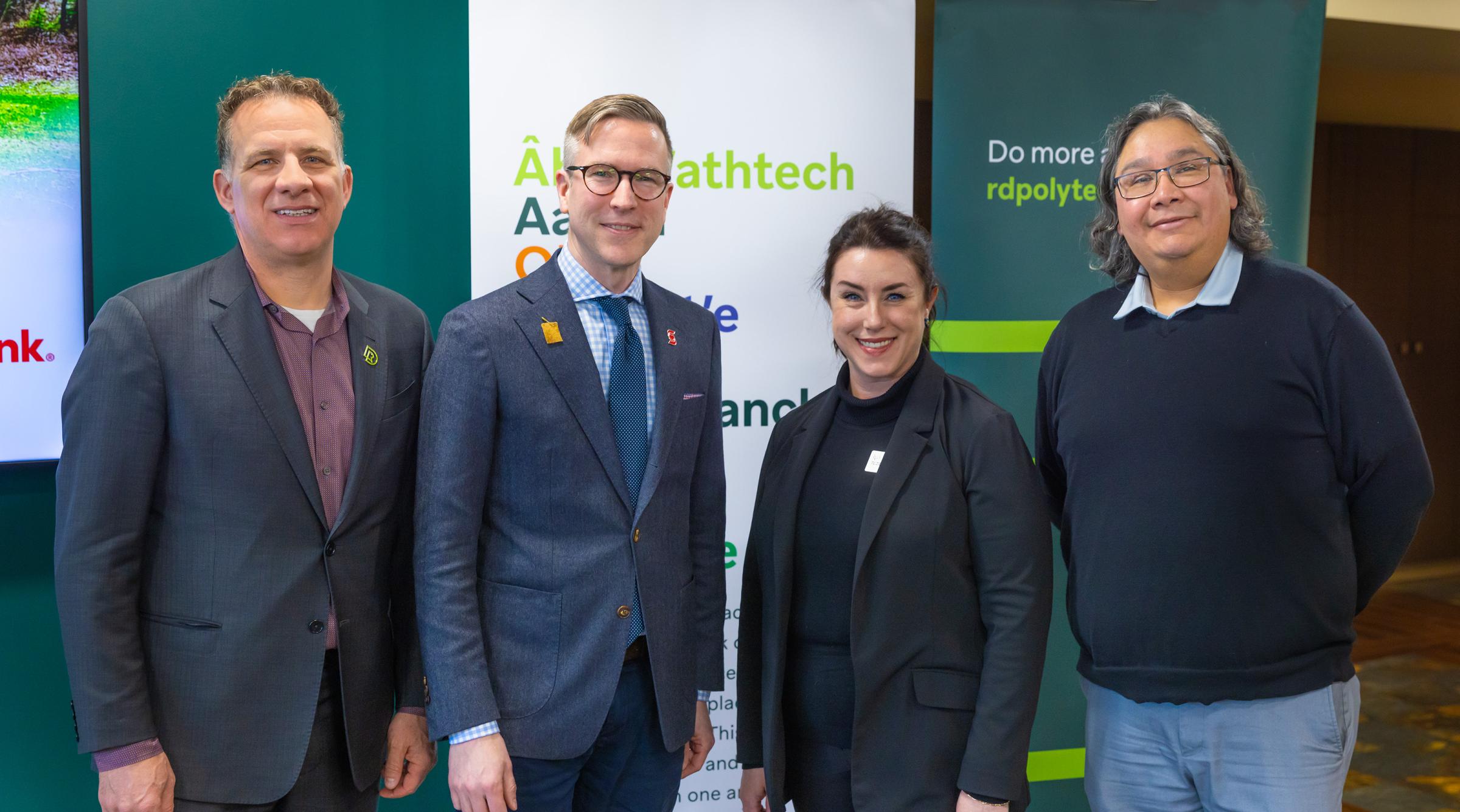 A group shot of Stuart Callum, Lloyd Desjarlais, Caitlin Fox and Scott Bollman