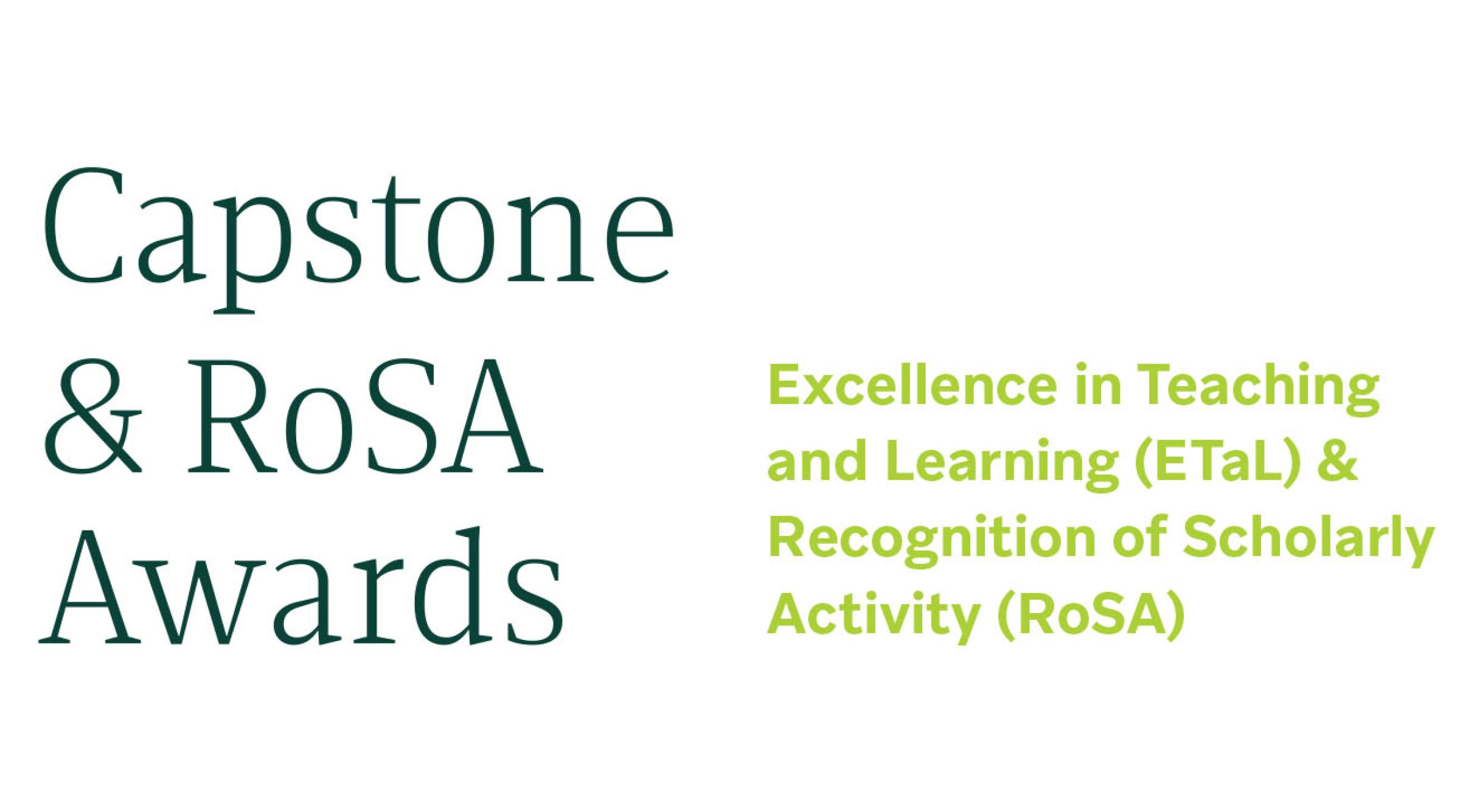 Recognition of Scholarly Activity and Excellence in Teaching and Learning graphic