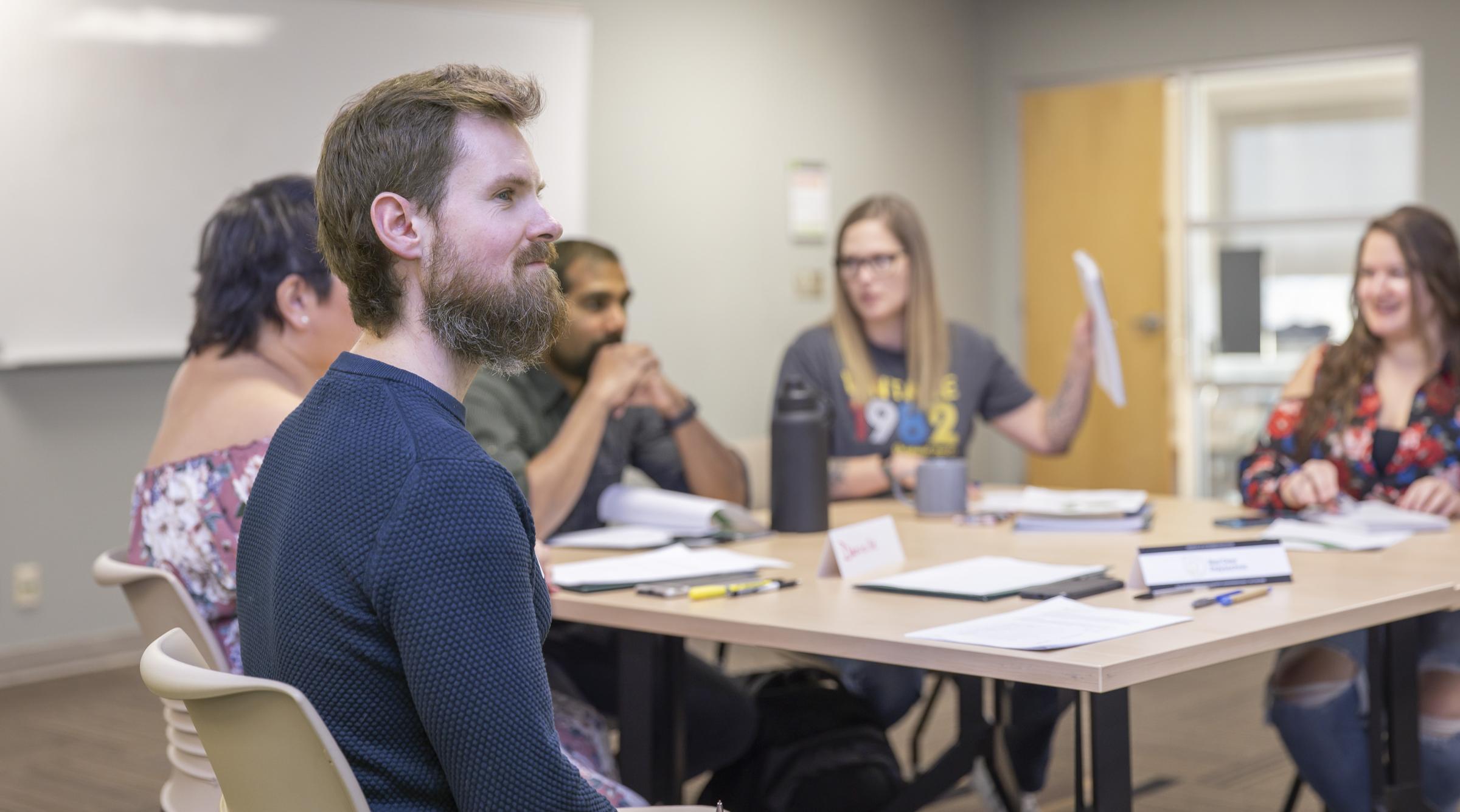 Group or corporate clients in a training session.
