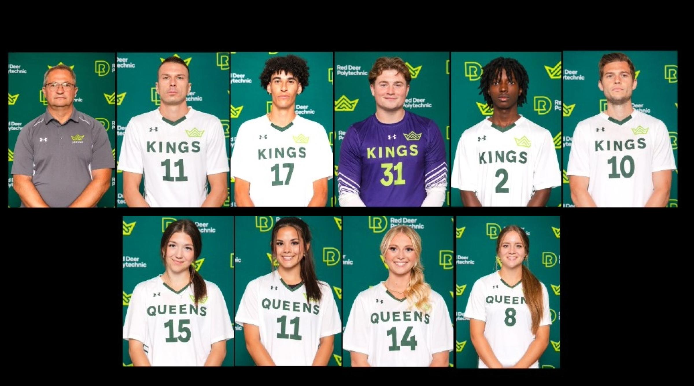 4 headshots of RDP's Kings and 4 headshots of RDP Queens soccer team members