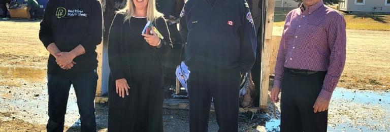 Red Deer Polytechnic puts on a side-by-side burn of dorm rooms to demonstrate the importance of sprinklers