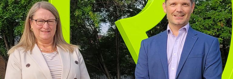 Dr. Trish Nuyten (left) and Werner Beylefeld (right)