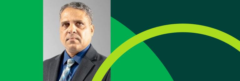 A headshot of Rafael Mohammed overtop of RDP branded graphics